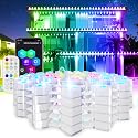 SLARY Permanent Outdoor Lights for House Roof, 50ft RGB Smart Eaves Lights with Multi Scene Modes for Halloween, Christmas, Holiday, Party, Daily