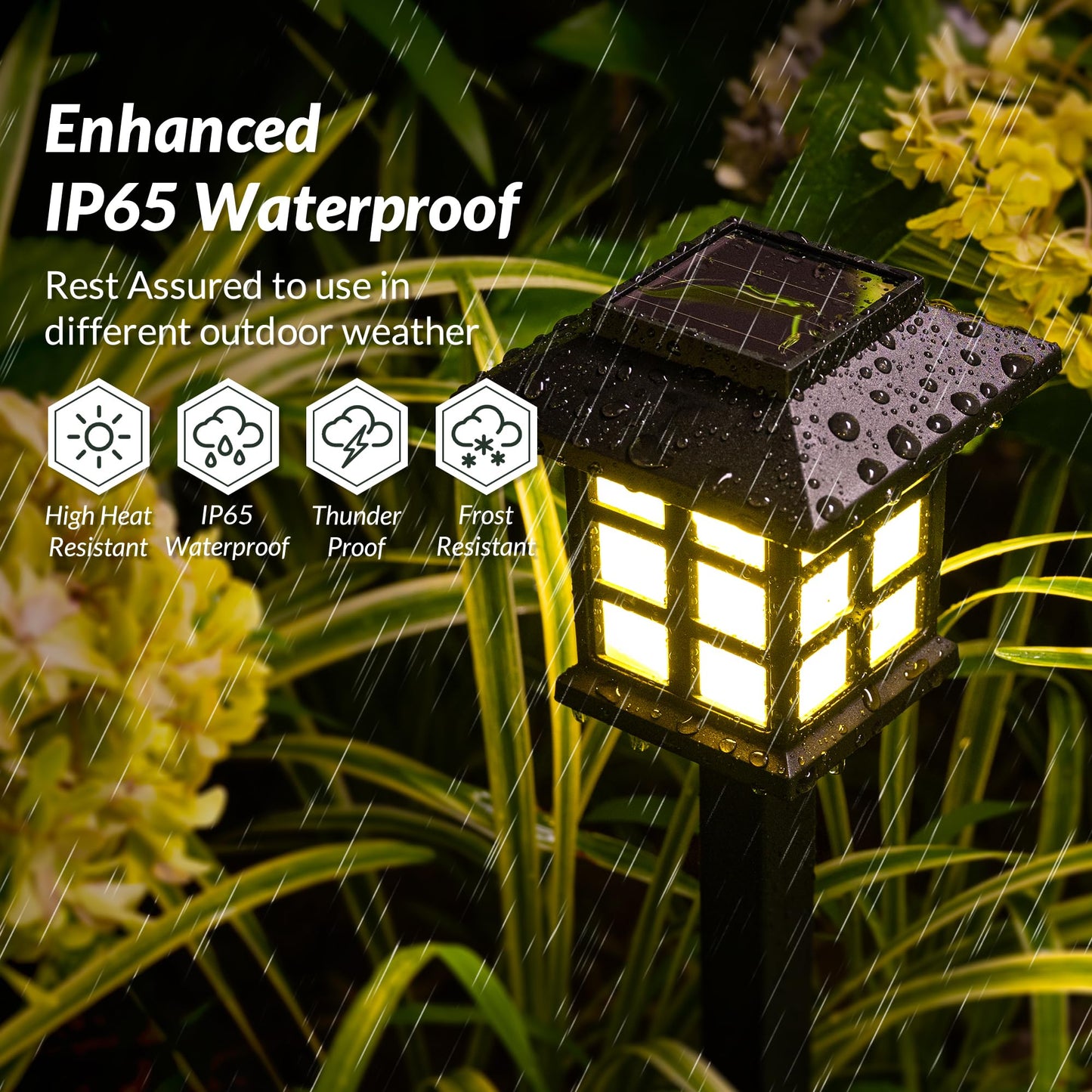 SOLPEX 16 Pack Solar Outdoor Lights, Path Lights, Walkway Lights Outdoor, Solar Garden Lights, Pathway Lights Waterproof for Garden, Yard, Landscape