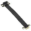 GINTOOYUN PCIE Extension Cable,PCI-Express 3.0 1X Male to Female Riser Cable PCI-E 1X Extender Adapter Jumper (18cm,90°