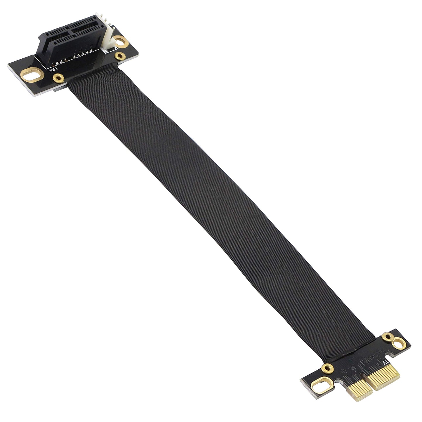 GINTOOYUN PCIE Extension Cable,PCI-Express 3.0 1X Male to Female Riser Cable PCI-E 1X Extender Adapter Jumper (18cm,90°