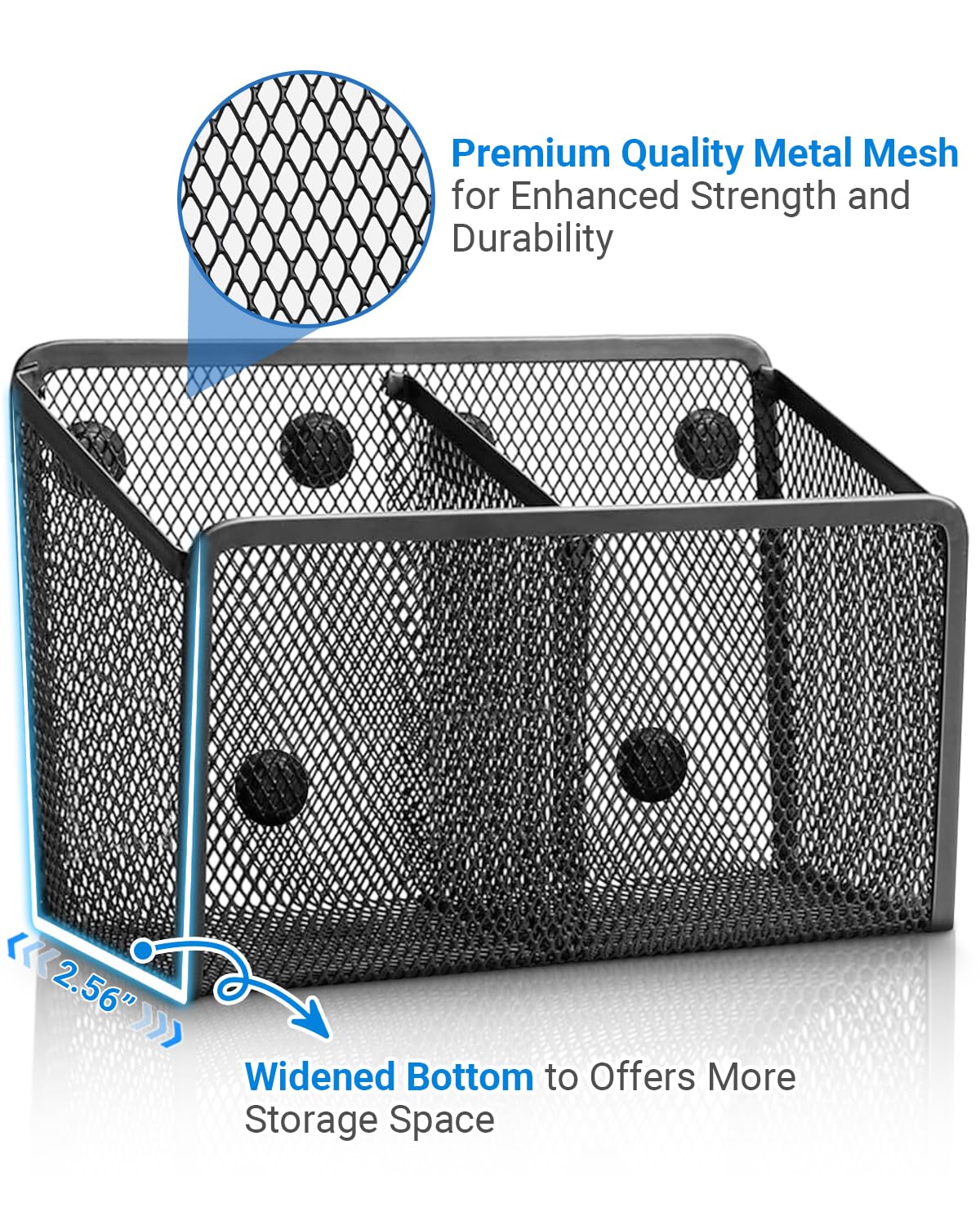 Magnetic Pen Holder, Metal Strong Magnet Pen Cup Magnetic Marker Storage Basket Locker Organizer for Whiteboard Refrigerator Fridge Locker Accessories