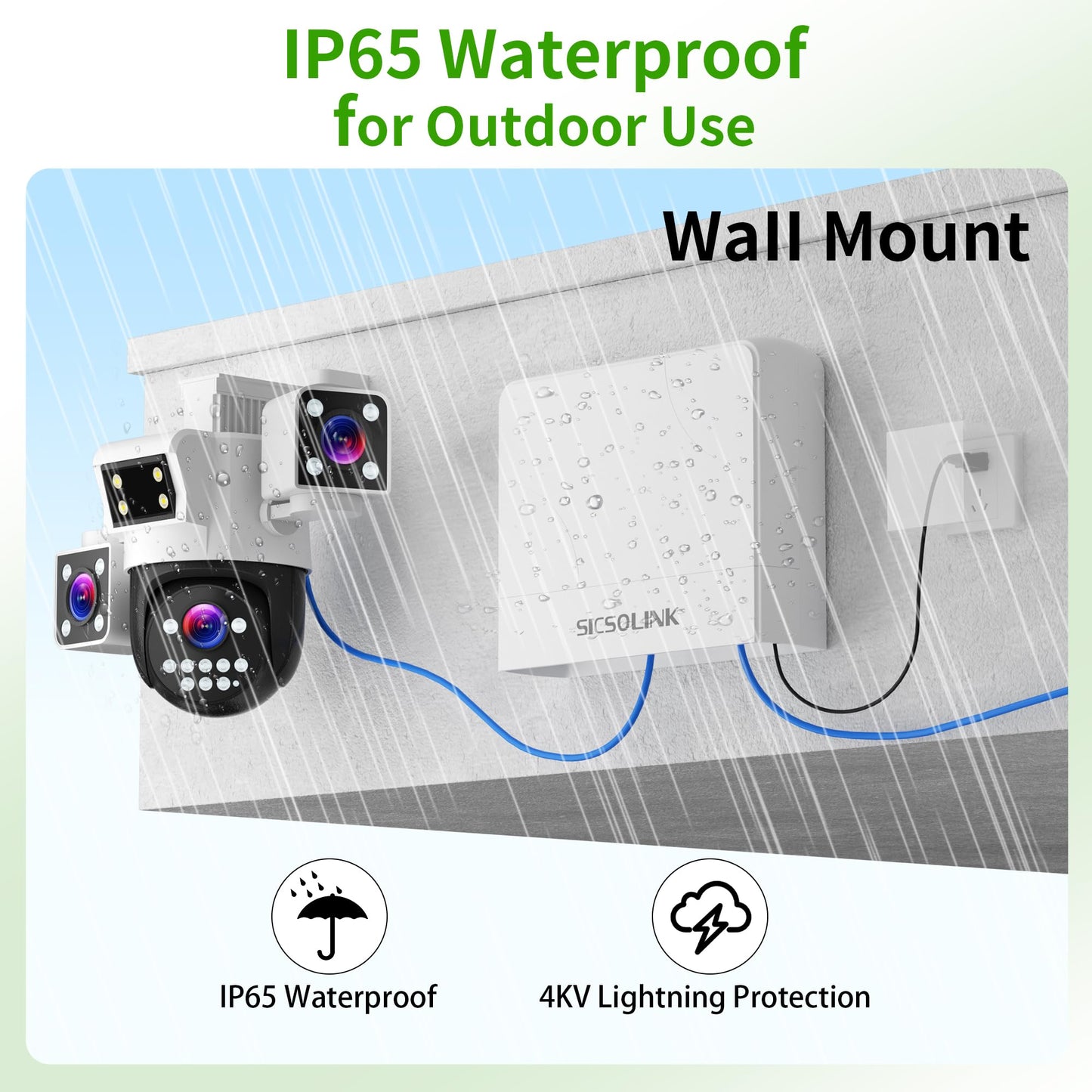 Gigabit POE Switch Waterproof 8 Port,Power Over Ethernet Total 120w, 1000Mbps, Compliant with IEEE802.3af/at, Outdoor POE+ Network Switch Plug & Play