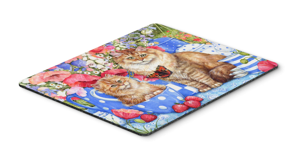 Caroline's Treasures CDCO0200MP Blue Cats Mouse Pad, Hot Pad or Trivet for Home Office Gaming Working Computers Laptop Mouse Mat,Washable Large