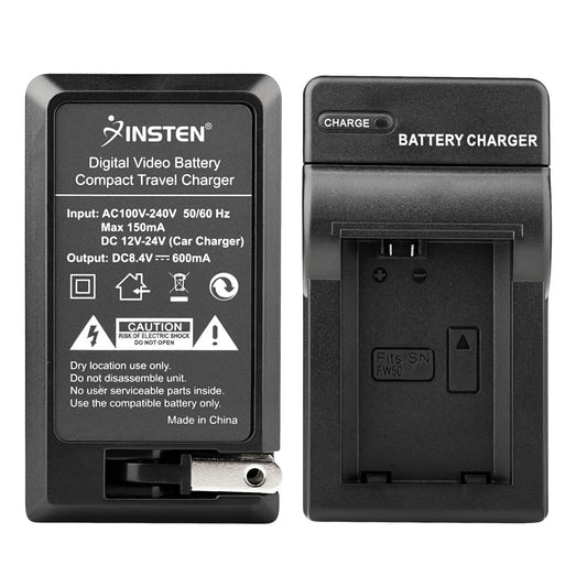 Premium Tech NP-FW50 Travel Charger for Sony Alpha A33, A55, NEX-3 & NEX-5 Digital Cameras