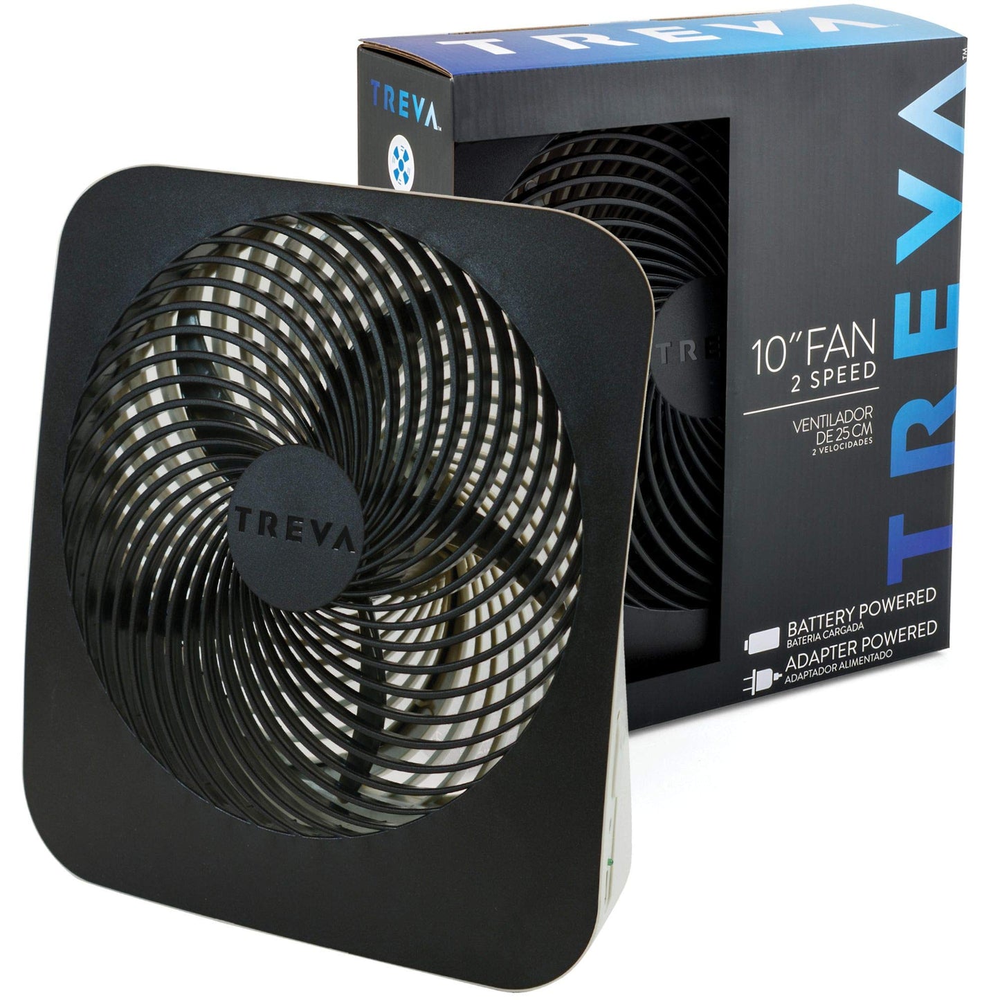 O2COOL Treva 10-Inch Portable Desktop Air Circulation Battery Fan - 2 Cooling Speeds
