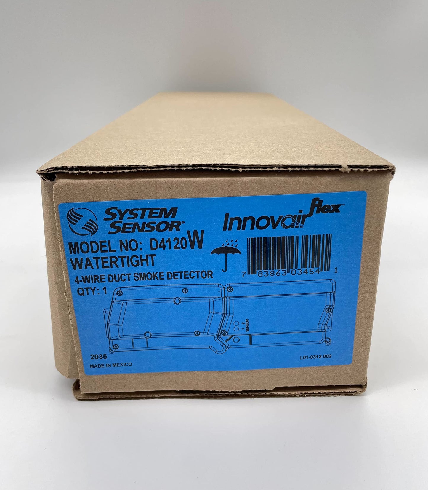 SILENT KNIGHT D4120W 4-Wire Conv Photo Duct Motion Sensor, White, Wall Mount, 3.1 lbs