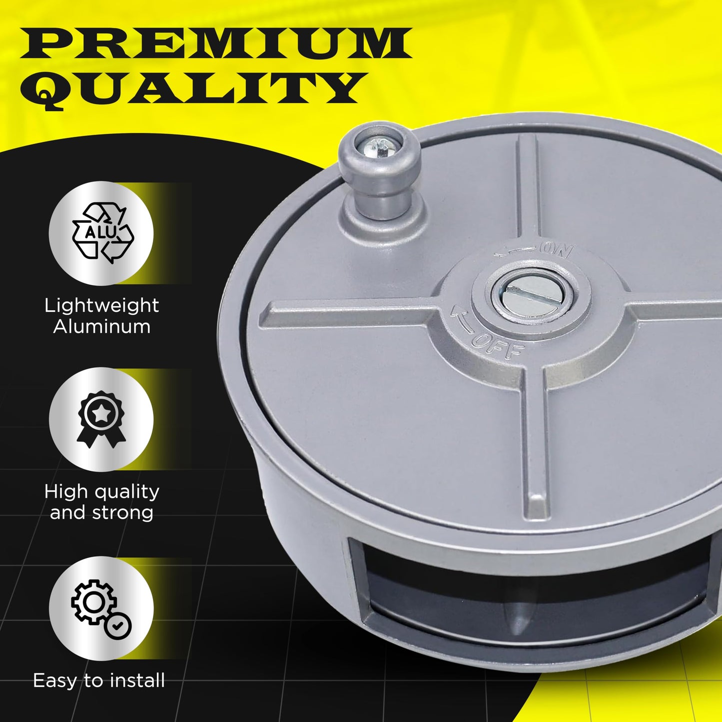 Aluminum Tie Wire Reel Coil Holder - Lightweight & Durable Wire Holder with Ergonomic Rewind Knob, Smooth Operating Wire Reel Dispenser, Sturdy