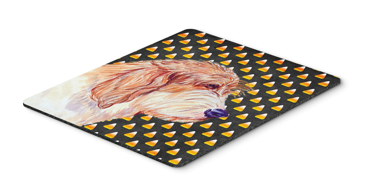 Caroline's Treasures LH9047MP Petit Basset Griffon Vendeen Candy Corn Halloween Portrait Mouse Pad, Hot Pad or Trivet for Home Office Gaming Working