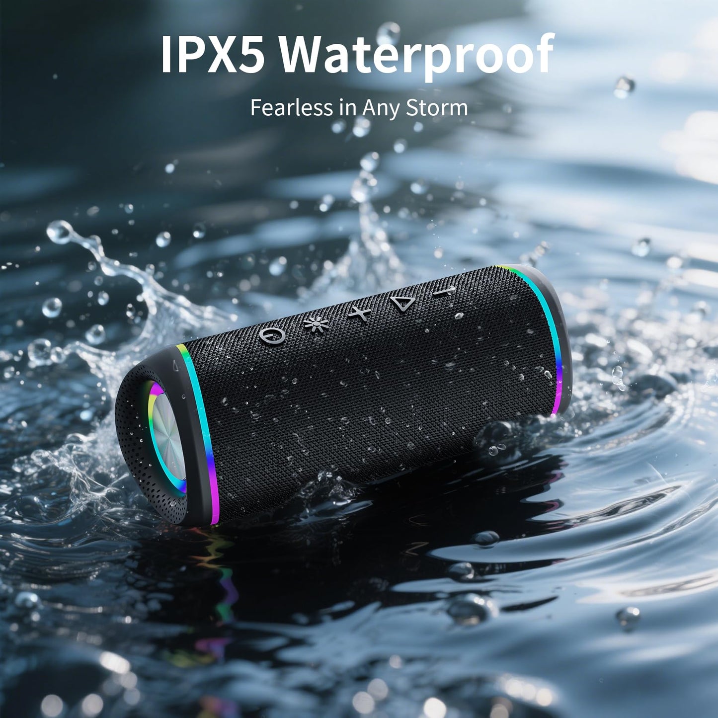 IHE Bluetooth Speaker - HD Sound, IPX5 Waterproof, Up to 20H Playtime, TWS Pairing, BT 5.3, Portable Wireless Speaker for Home, Party, Beach