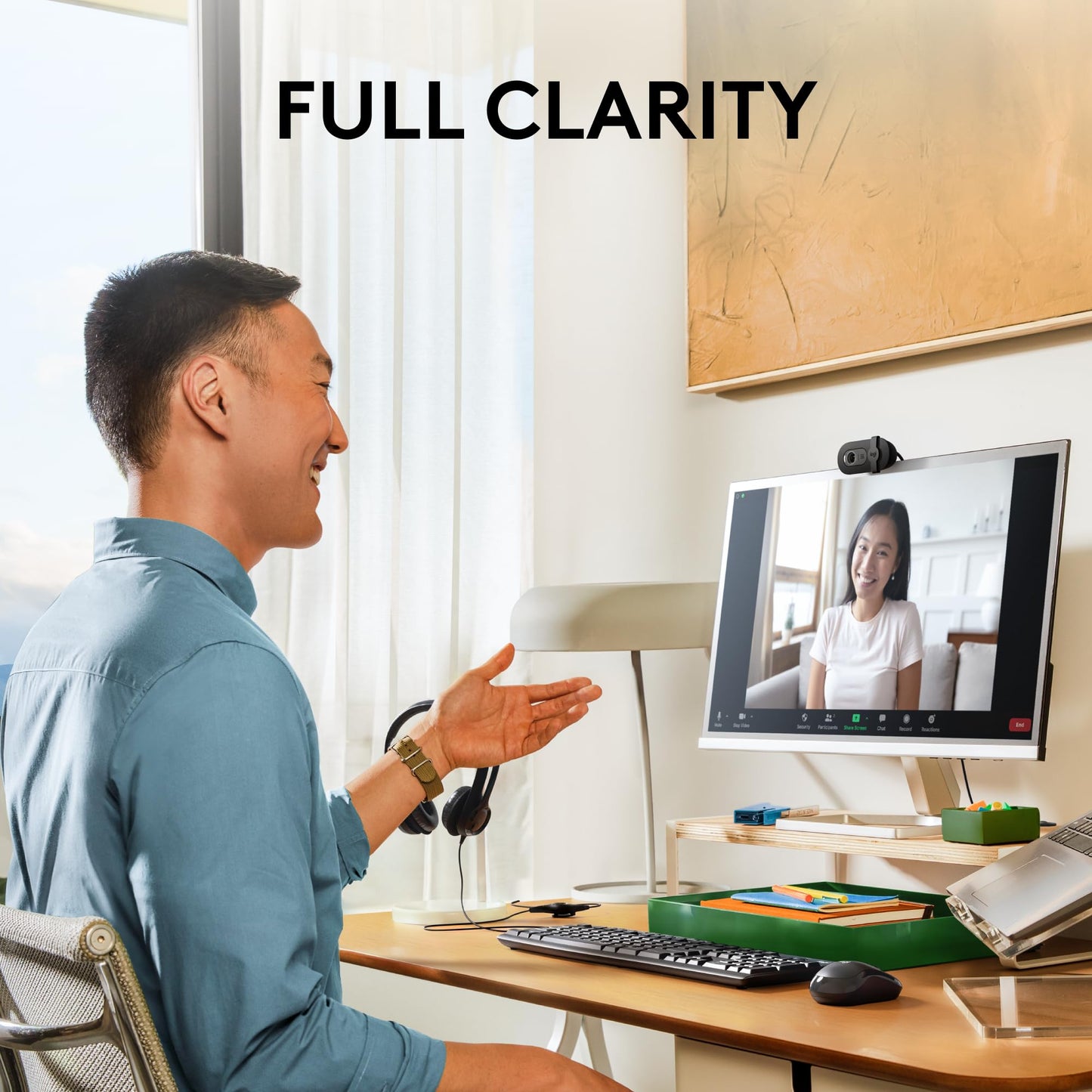 Logitech Brio 101 Full HD 1080p Webcam for Meetings, Streaming, Desktop, Laptop, PC - Built-in Mic, Shutter, Works with Zoom, Microsoft Teams