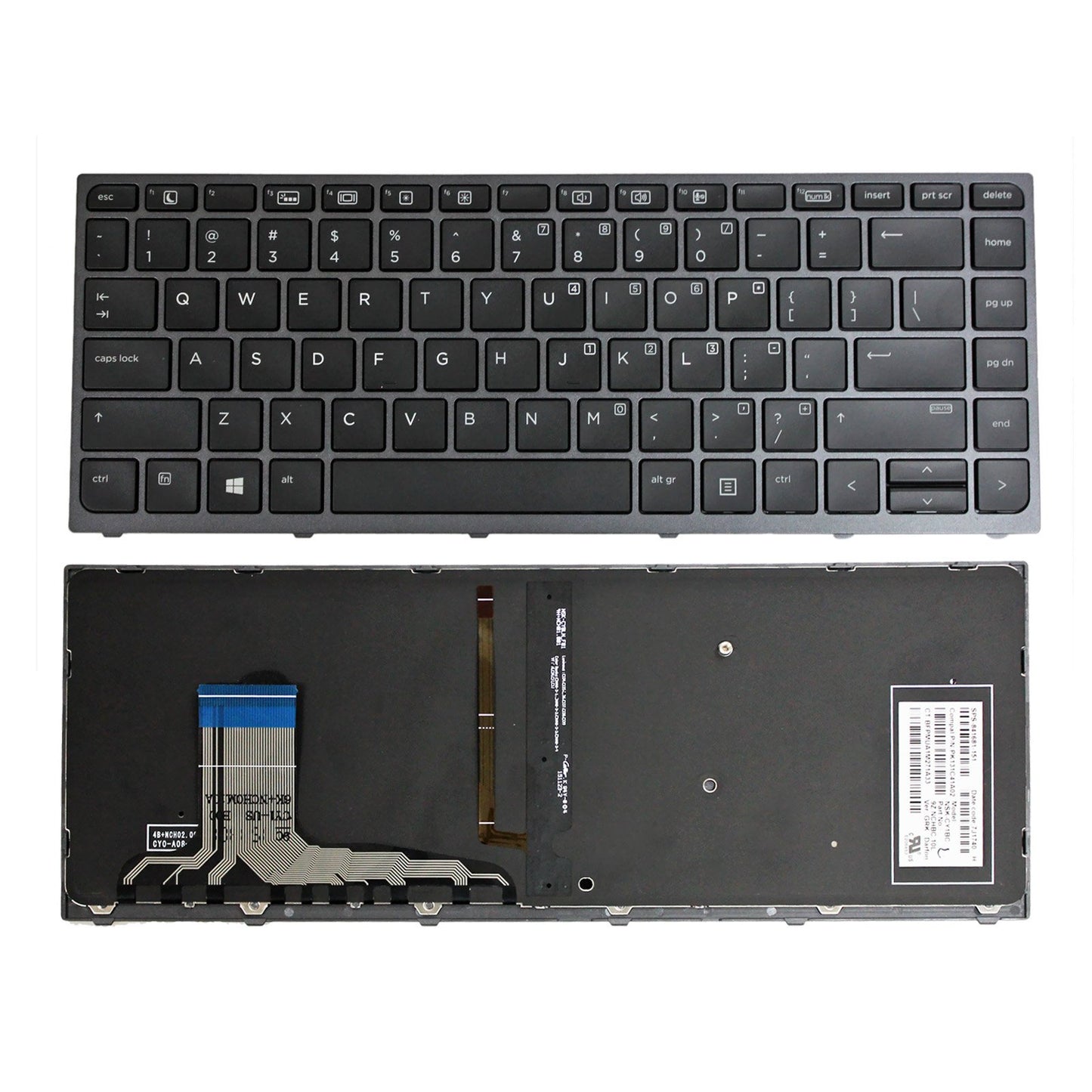 GinTai Replacement US Keyboard for HP Compatible with HP ZBook Studio G3 Mobile 841681-001 with Backlit Pointer