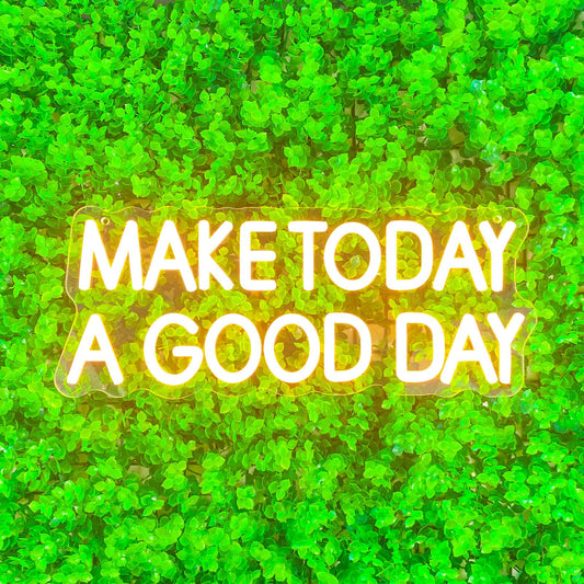 Make Today A Good Day Neon Sign Positive Led Neon Light for Wall Decor Inspirational Light Sign Wall Art LED Neon Light Up Sign for Party Wedding