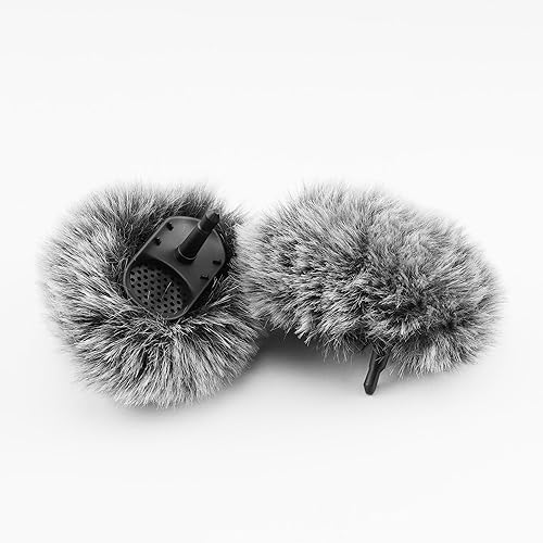 JCMOYUTY Windscreen for DJI Mic 2 Transmitter(Not for DJI MIC 1) / OSMO Pocket 3 External Microphone Furry Cover, 2-Pack Wind Muff Accessory