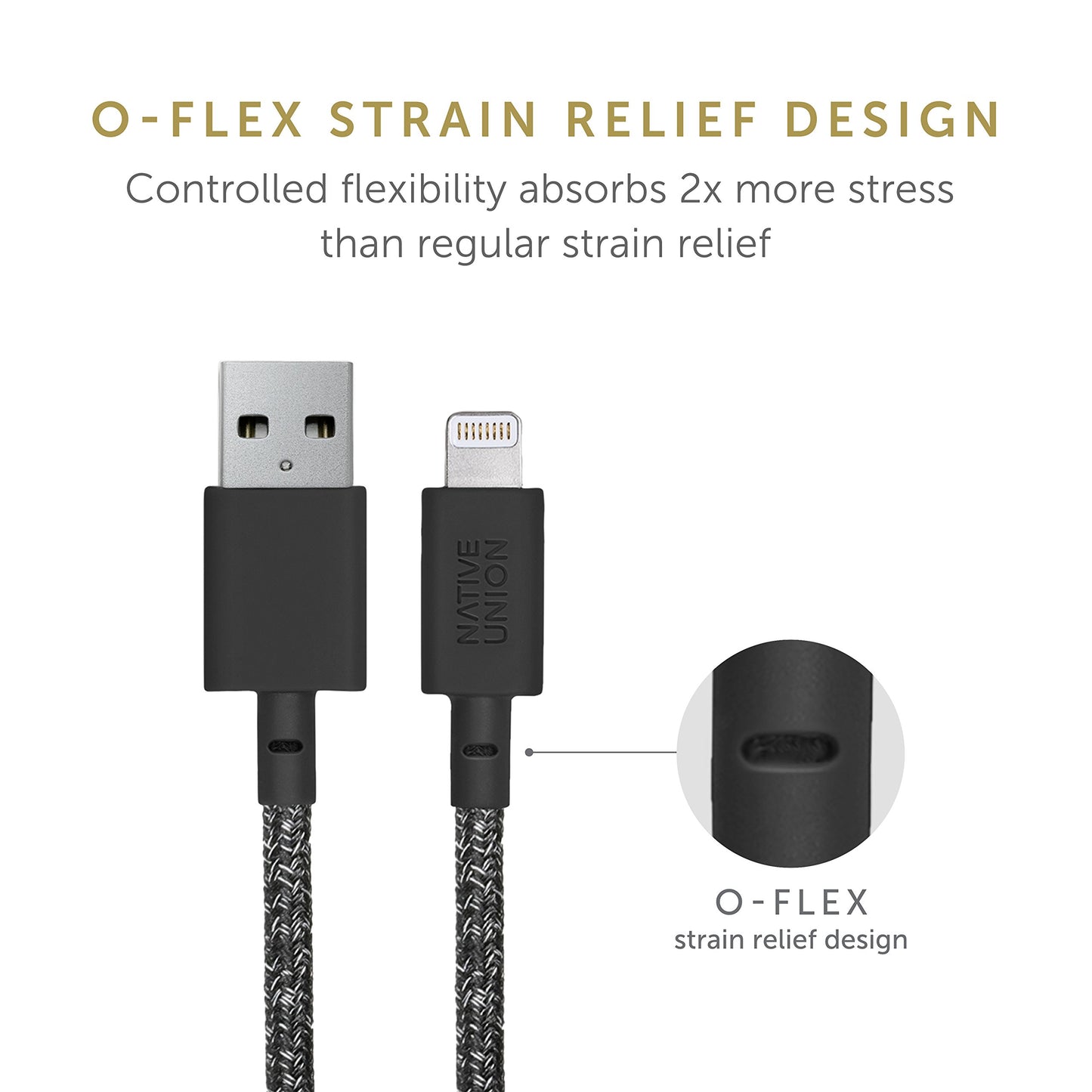 Native Union Belt Cable USB-A to Lightning - 4ft Ultra-Strong Reinforced [MFi Certified] Durable Charging Cable with Leather Strap Compatible…