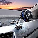 xik Car Phone Holder with Magnetic Cooling Charger for Dashboard,[90° Curved Surface mounting] Wireless Fast Charger for Magsafe iPhone 17 Pro Max 16