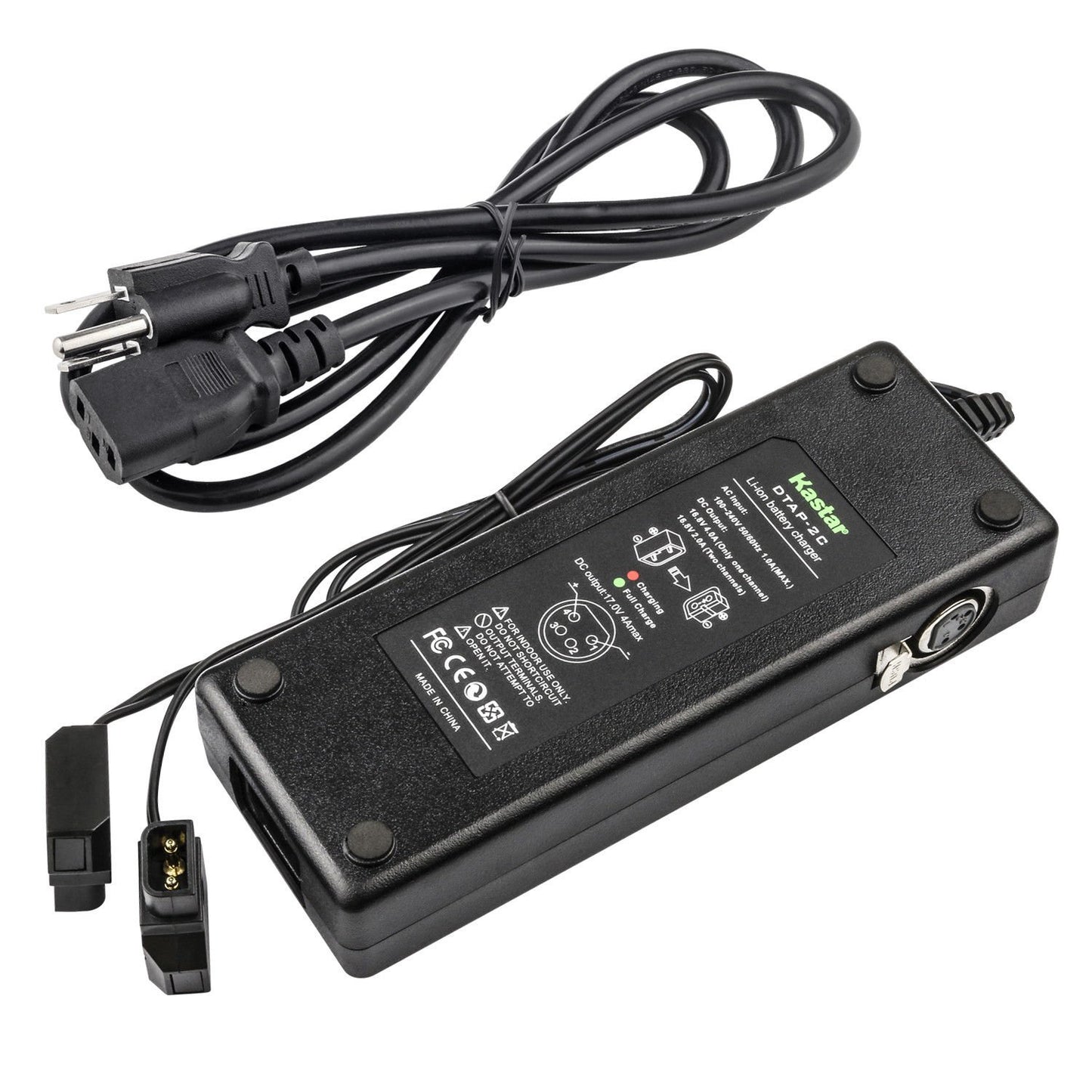 Kastar Dual D-Tap Super Fast Charger with 4-pin XLR DC Output Adapter for Sony V Mount, V Lock Broadcast Battery, Anton Bauer Gold Mount, Red One MX