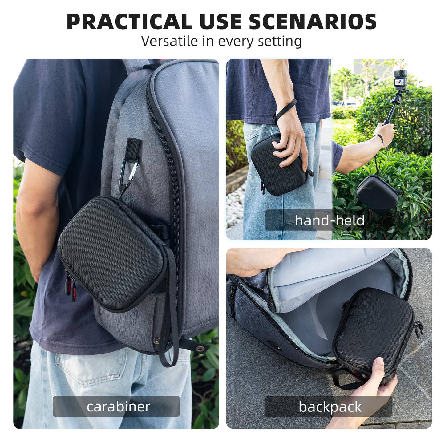 BRDRC Carrying Case for DJI Nano Accessories, Storage Bag Protective Case Hard Shell Cover for DJI Osmo Nano Standard Combo Accessory