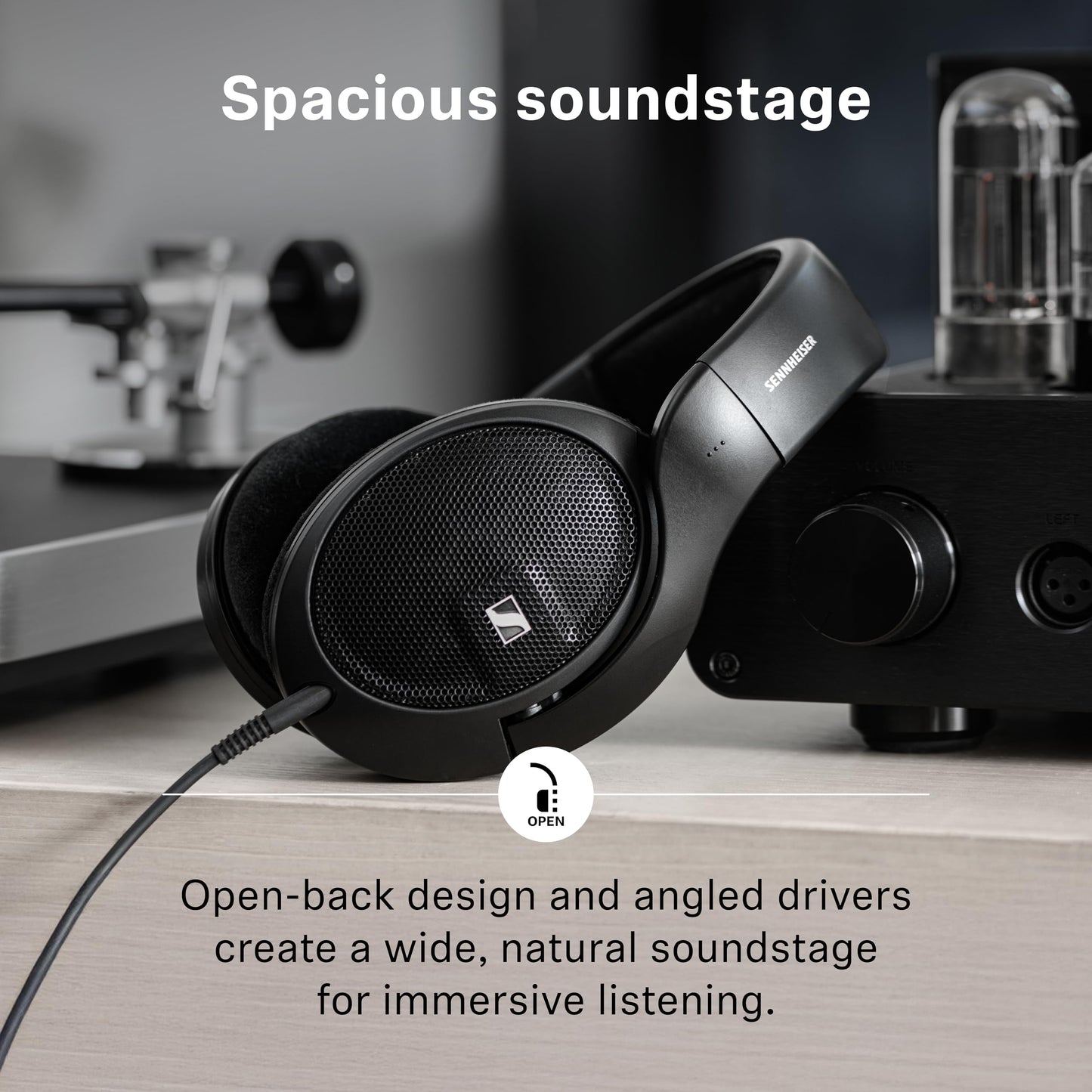 Sennheiser HD 560 S Over-The-Ear Audiophile Headphones - Neutral Frequency Response, E.A.R. Technology for Wide Sound Field, Open-Back Earcups…