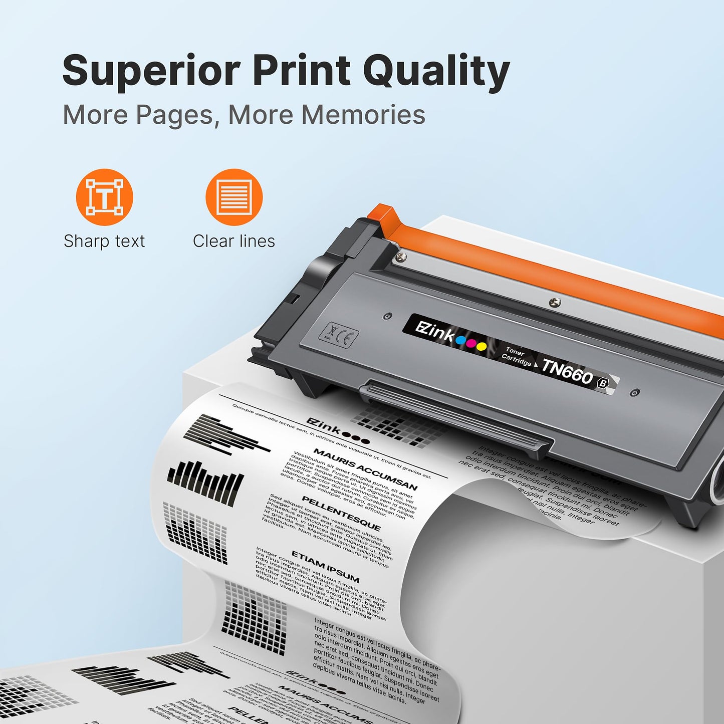 E-Z Ink TN660 Toner Cartridge Compatible for Brother TN660 TN630,4 Black