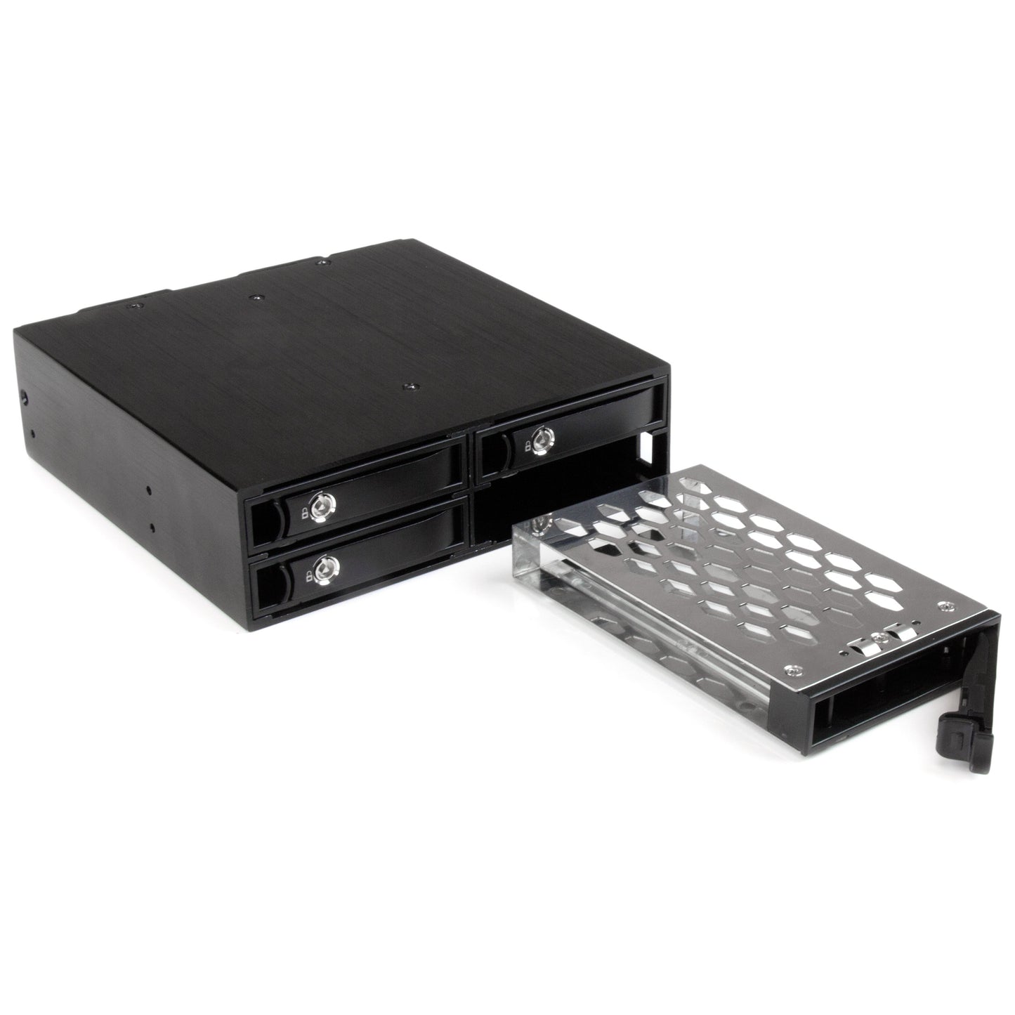 StarTech.com 4-Bay Mobile Rack Backplane for 2.5in SATA/SAS Drives - Hot Swap SSDs/HDDs from 5-15mm - Supports SAS II & SATA III (6 Gbps) , TAA
