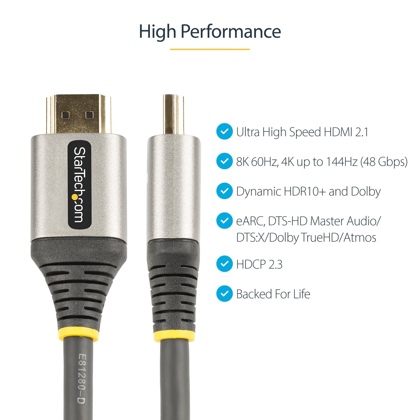 12ft [4m] HDMI 2.1 Cable, Certified Ultra High Speed HDMI Cable 48Gbps, 8K 60Hz HDR10+, 8K HDMI Cord, TV/Monitor/Display