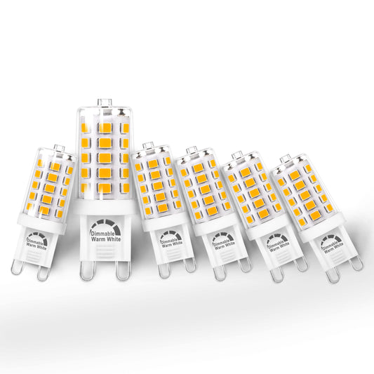 G9 LED Bulb Dimmable 5W 2700K Soft Warm White 40 Watt Equivalent, 6 Pack