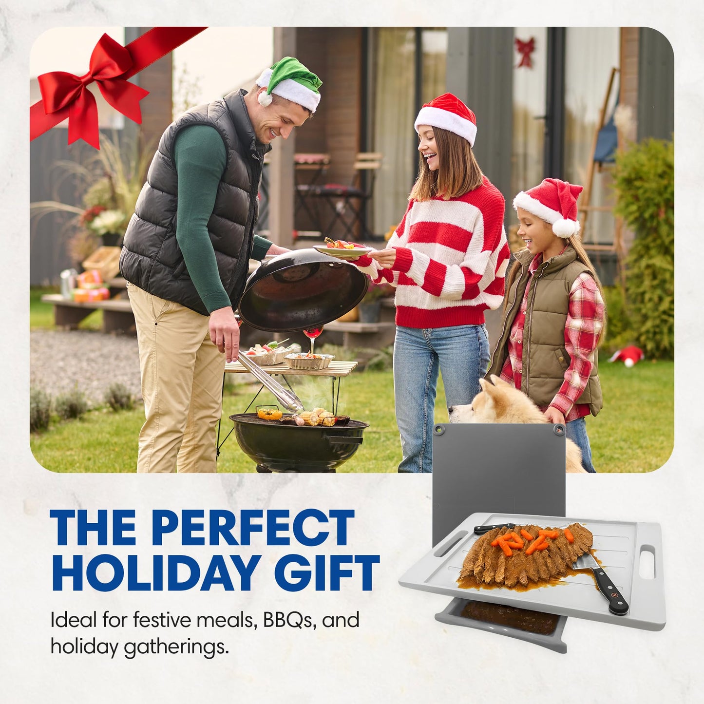 XL Meal Prep System Cutting Board - Large Cutting Board with Juice Groove, Spikes, Drip Tray & Removable Surface - Carving Board - BBQ Essential…