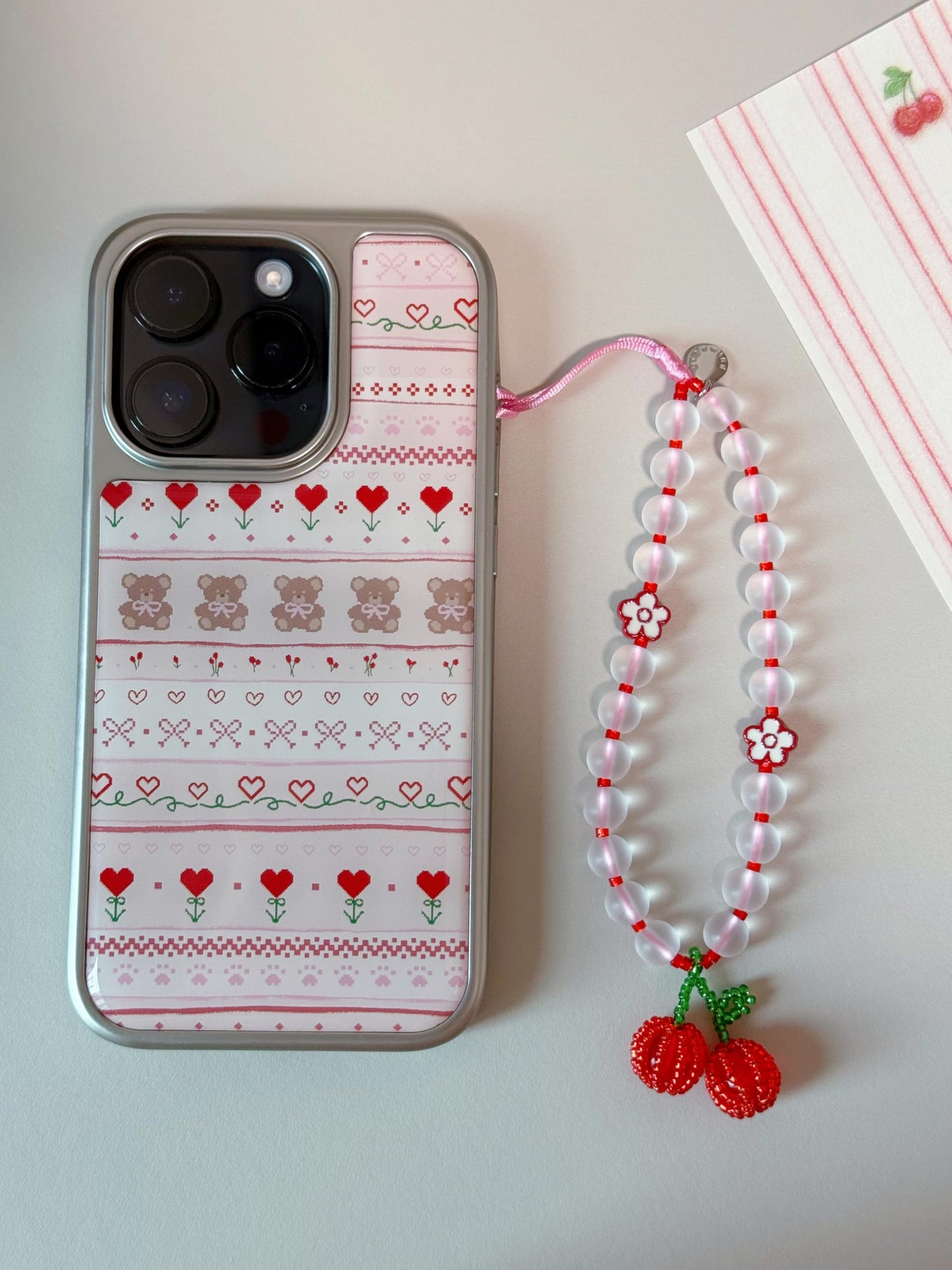 Drawwind Phone Charm Beaded Wristlet Strap Universal Cell Phone Lanyard Cute Bracelet Wrist Strap Beaded Chain String Handmade Accessories for Case