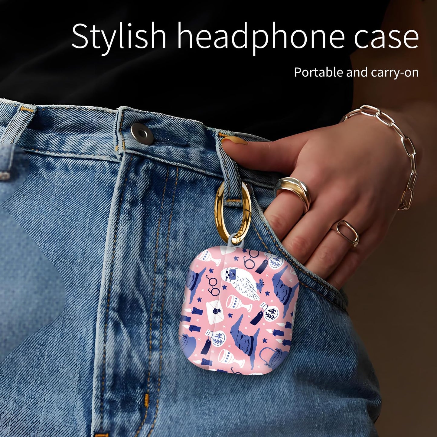 Compatiable with AirPod 4 Protective Case 2024, Soft Protective Case with Keychain for Women,Cute Shockproof Charging Case Cover for AirPod 4(Owl