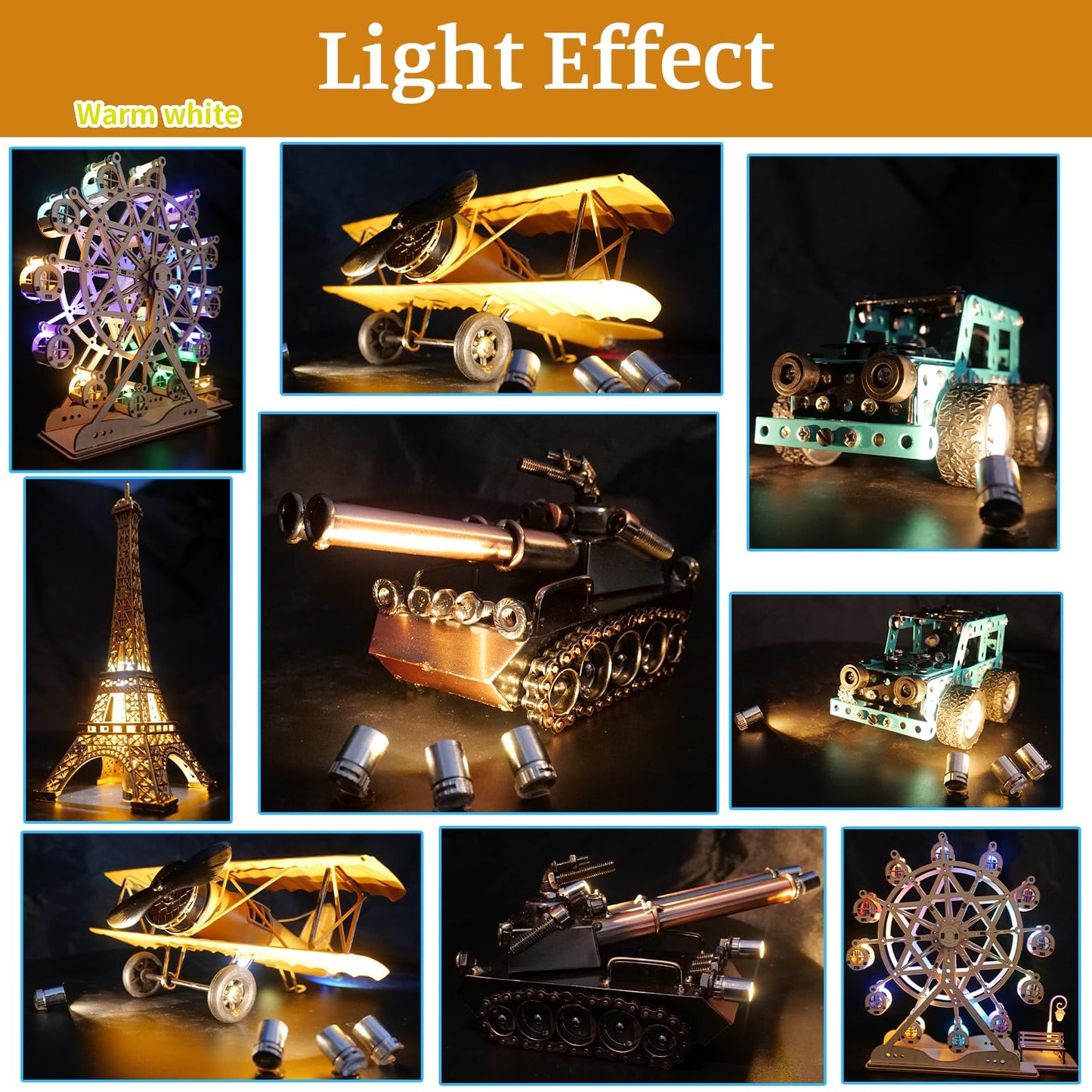 Mini LED Lights, 10 PCS Small Spotlight Battery Operated Tiny SMD Lamp for DIY Craft & Creative Decor. Perfect for Miniatures, Displays, and Custom
