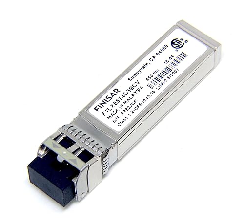 Finisar SFP+ Module - For Optical Network, Data Networking - 1 LC Duplex 10GBase-SR/SW Network - Optical Fiber Multi-mode - 10 Gigabit Ethernet
