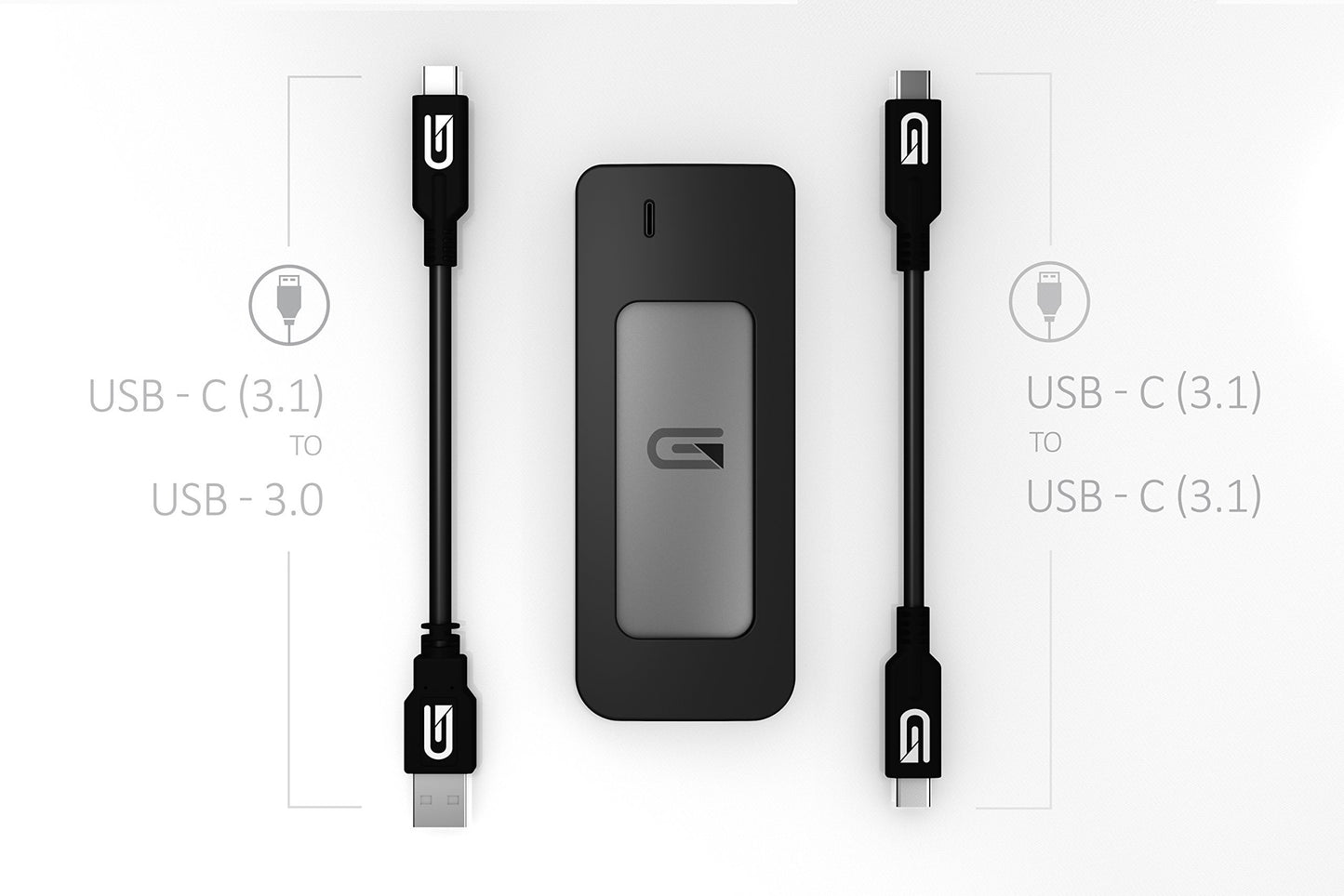 Glyph Production Technologies Atom Portable SSD (500GB, Silver)