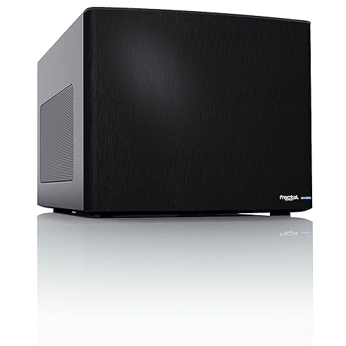 Fractal Design Node 304 - Black - Mini Cube Compact Computer Case - Small Form Factor - Mini ITX - Mitx - High Airflow - Modular Interior - 3X Silent