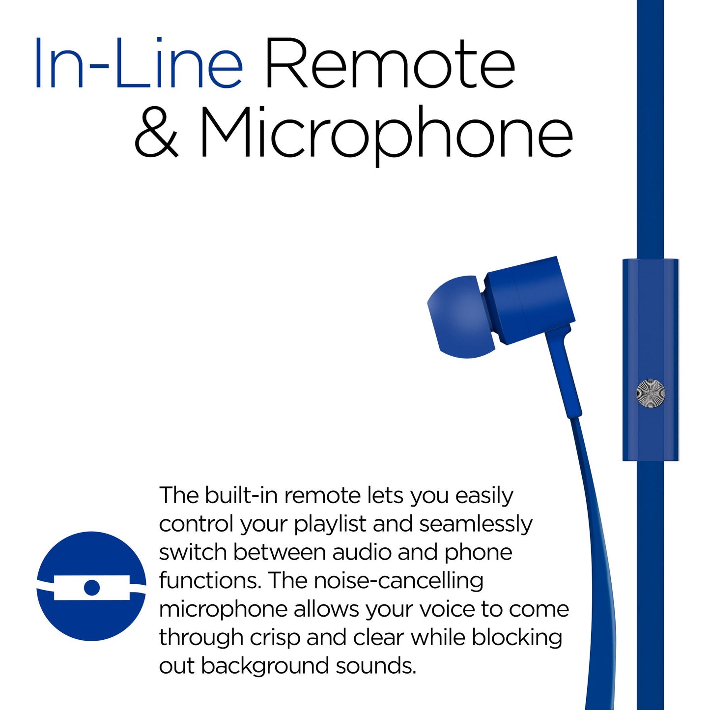 HyperGear in-Ear Wired Earphones with Mic Noise Isolating Fit Earbuds with 3.5mm Aux Jack for Computers, Laptops Tablets, Cell Phones & More [Blue]
