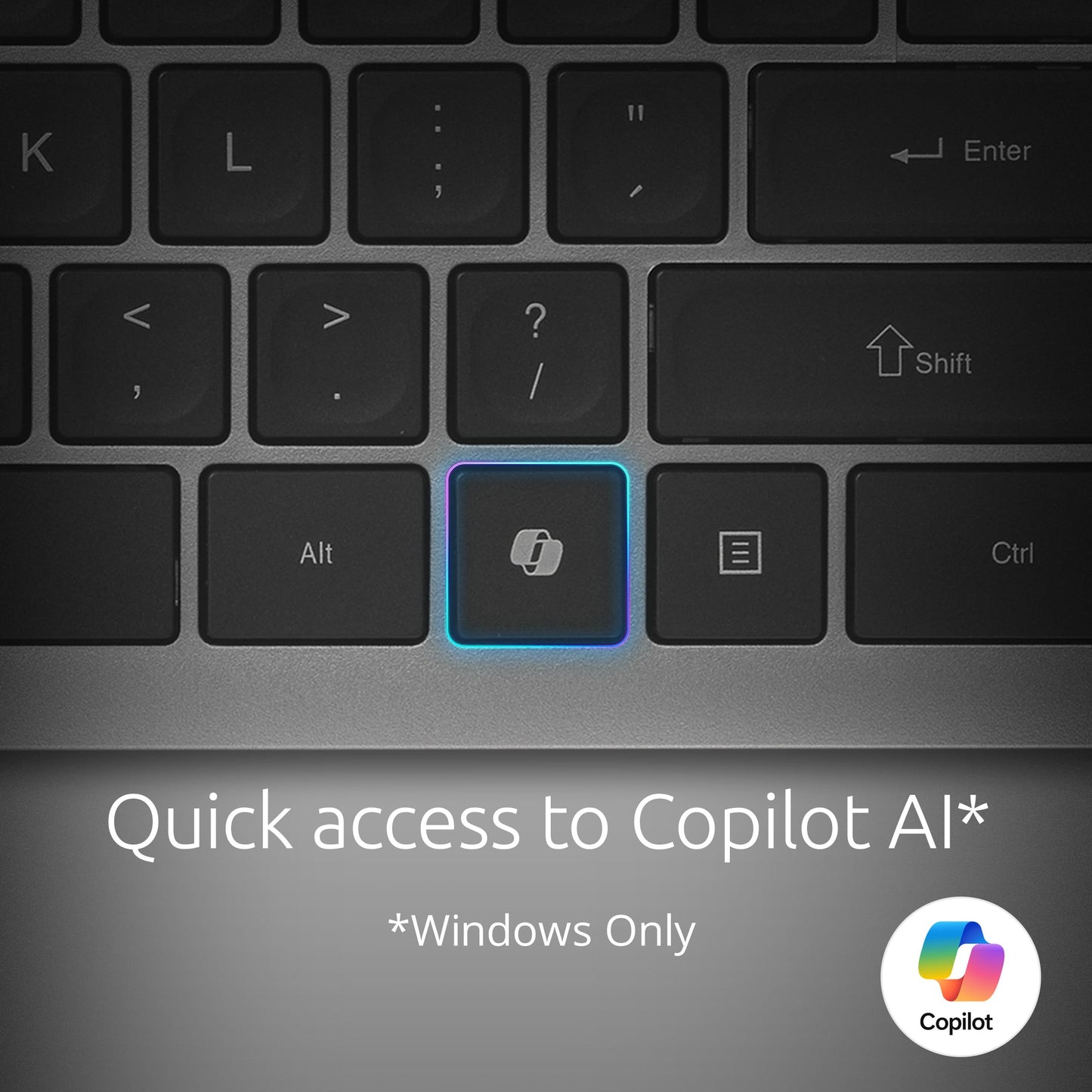 Kensington KB535 Wireless Keyboard, Bluetooth & 2.4GHz Connection, Full-Size Layout, Quiet Scissor-Switch Keys, Programmable, Copilot Hotkey