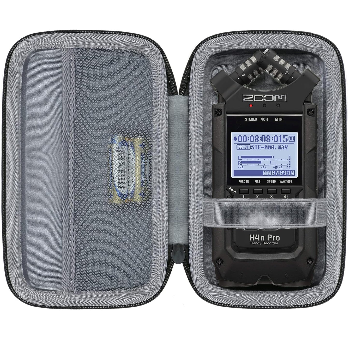 co2CREA Hard Case Replacement for Zoom H4n Pro Portable Recorder Stereo Microphones