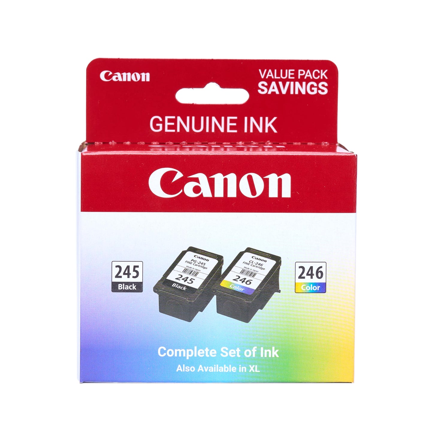 Canon PG-245 / CL-246 Genuine Ink Value Pack (2 Cartridges), Compatible with iP2820, MG2420/2924/2920/3020/2522/2525, MX492