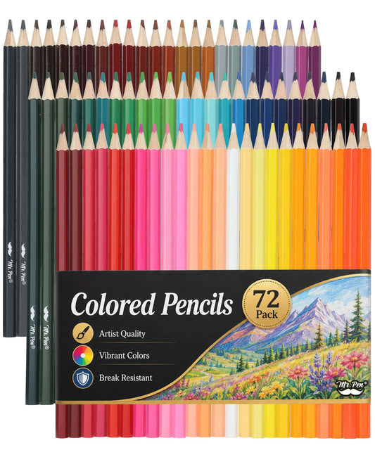Mr. Pen- Colored Pencils, 72 Pack, Soft Core Pre-Sharpened