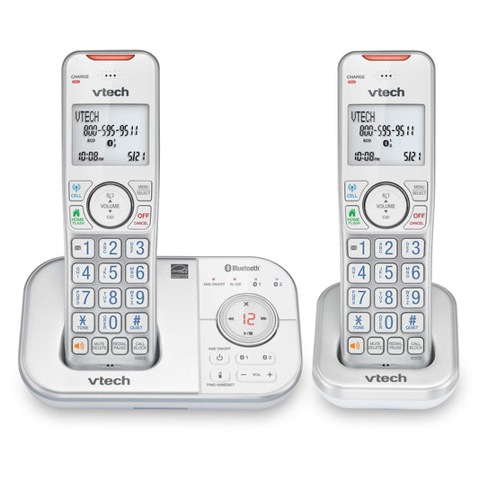 VTech VS112-27 2 Handset Cordless Phone with Answering Machine, Call Blocking, Caller ID, Intercom and Connect to Cell