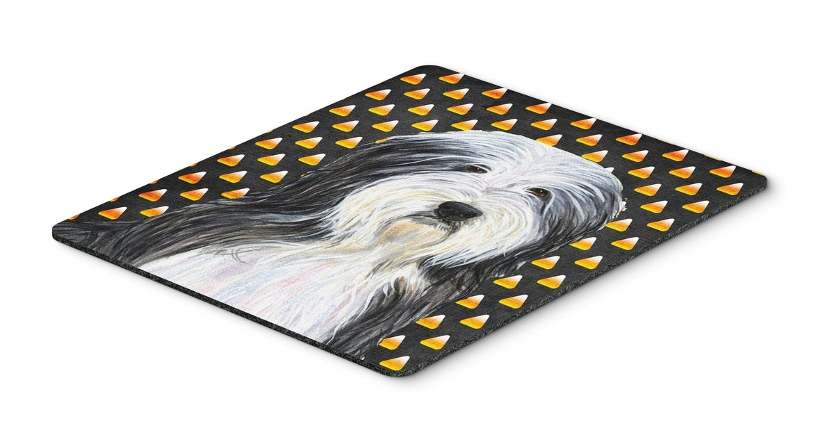 Caroline's Treasures SS4290MP Bearded Collie Candy Corn Halloween Portrait Mouse Pad, Hot Pad or Trivet for Home Office Gaming Working Computers