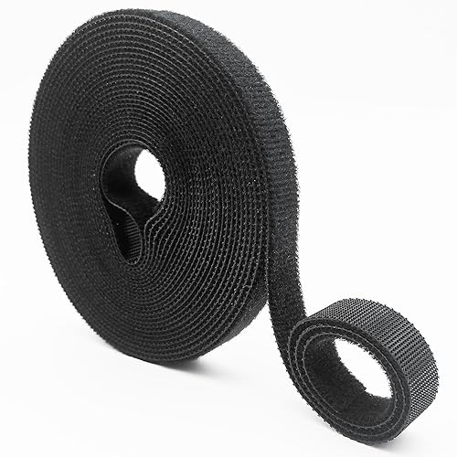 Double-Sided Hook and Loop Straps, Self-Gripping, 1/2 Inch, Cut to Length, Heavy Duty, Quick Wrap Cable Straps, Hook and Loop Roll for Bundling