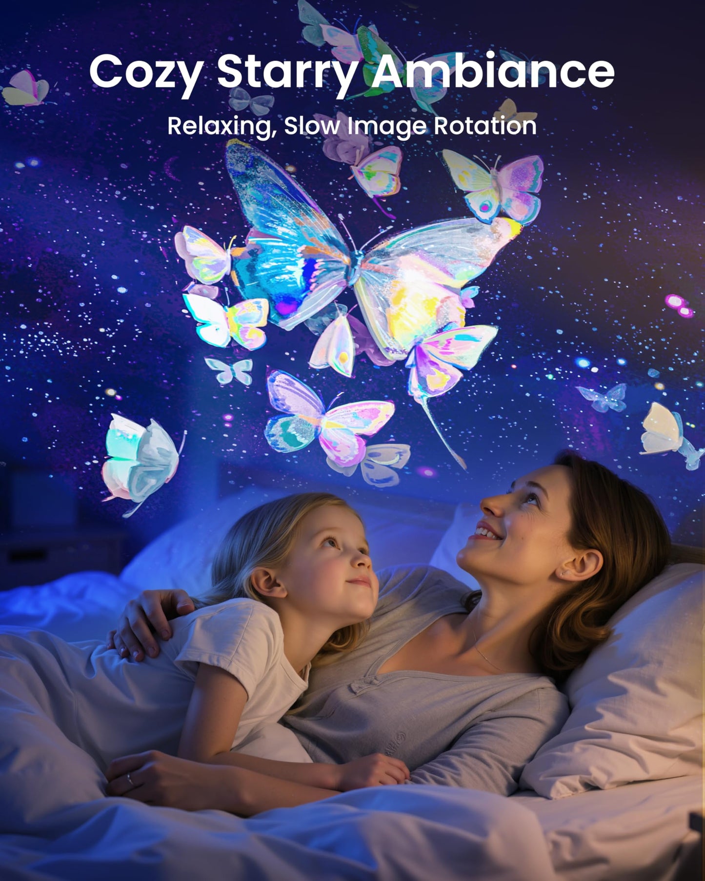 POCOCO Galaxy Star Projector with 2M-Pixel Lens & 5K Discs | Home Planetarium Projector for Relaxation, Study, and Sleep Aid | Includes 2 Films |