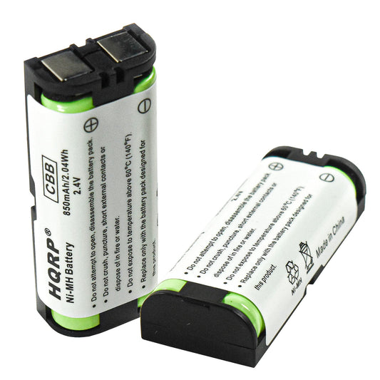 HQRP 2-Pack Phone Battery Compatible with Panasonic KX-TG5771, KX-TG5776, KX-TG5777, KX-TG5779, KX-TG6700, KX-TGA246