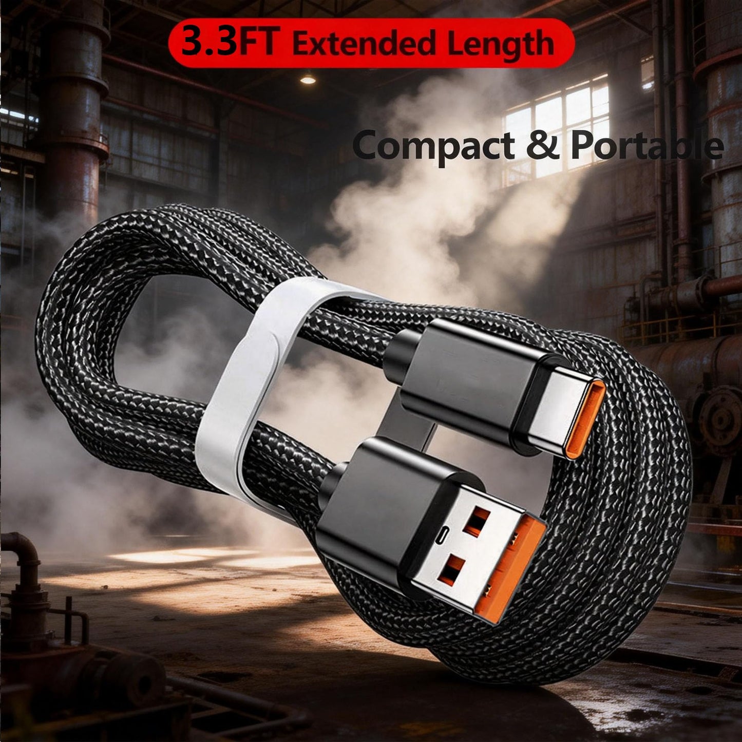 Eye Massager Charger Cable Compatible with Bob and Brad EyeOasis 3/2, Renpho, Toloco, Burrki, Laoben | Type-C Fast Charging & Anti-Tangle Braided