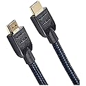 Amazon Basics HDMI Cable 15ft, 4K HDMI 2.0 Cord (18Gbps), Nylon-Braided, 4K@60Hz, 2160p, 48 bit, Compatible with TV/PS5/Xbox/Roku, Black & Blue