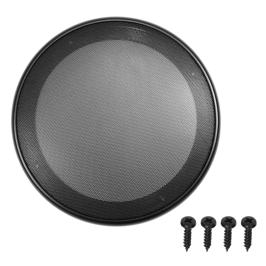 Fielect 2Pcs 8" Speaker Grill Cover Mesh Decorative Circle Woofer Guard Protector Cover Audio Accessories Black Cloth Cover with 8 Screws