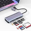 Memory Stick Pro Duo Card Reader, 7 in 1 USB-A/USB-C Multi Memory Card Reader for SD/TF/MS/XD/CF Cards, SD Card Reader for iPhone 17/16/15, Android