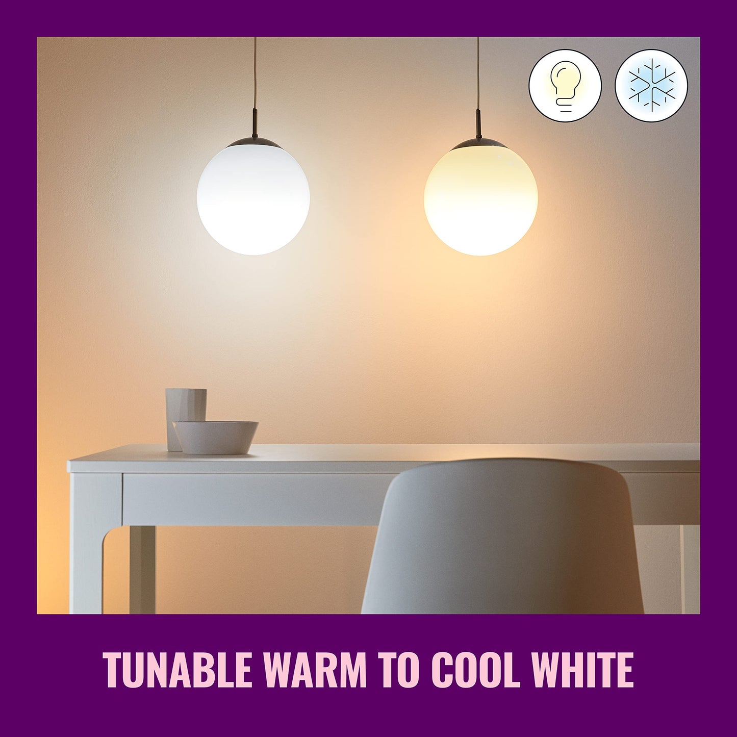 WiZ Clear 60W A19 Tunable White Filament LED Smart Bulb - Pack of 1 - E26- Indoor - Connects to Your Existing Wi-Fi - Control with Voice or App +