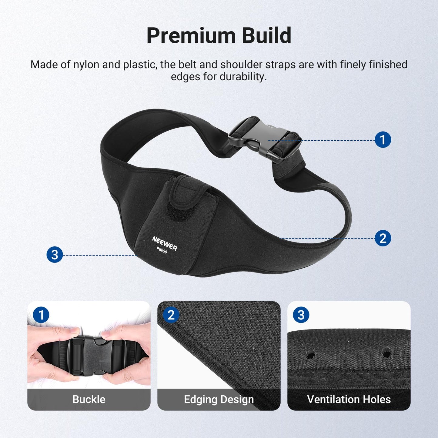NEEWER Adjustable Mic Belt, Microphone Box Holder Carrier Pocket Pouch Bag with Flip Cover & Hook and Loop Fastener for Fitness Instructors, Theater