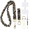 YesMvpMvp Phone Lanyard Wrist Strap,Cell Phone Lanyards for around the Neck,Unisex Scrunchie Lanyard (Leopard Print 1)